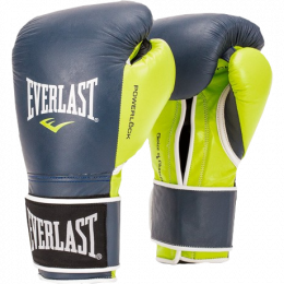 Перчатки боксерские Everlast PowerLock - Yellow/Blue