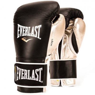 Перчатки боксерские Everlast PowerLock PRO - Black/Gold