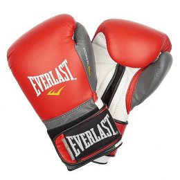 Перчатки боксерские Everlast PowerLock - Red/Grey