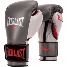 Перчатки боксерские Everlast PowerLock - Grey/Red