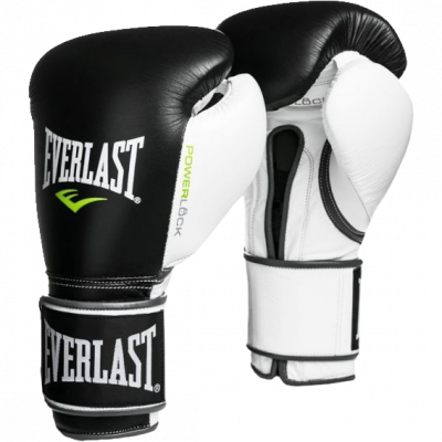 Перчатки боксерские Everlast PowerLock - Black/White
