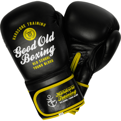 Перчатки боксерские Hardcore Training GOB - Black/Yellow