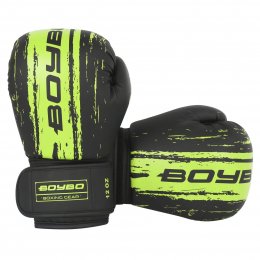 Детские боксерские перчатки BoyBo Stain - Black/Green