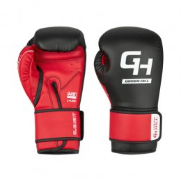 Боксерские перчатки Green Hill Element MF IF чёрно-красные Боксерские перчатки Green Hill Element MF IF чёрно-красные