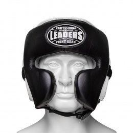 Шлем Боксерский LEADERS LS MEX черный/белый Шлем Боксерский LEADERS LS MEX черный/белый