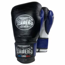 Перчатки боксерские LEADERS LiteSeries Black/Blue