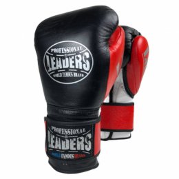 Перчатки боксерские LEADERS LiteSeries Black/Red