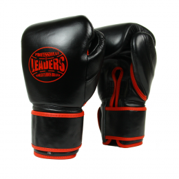 Перчатки боксерские LEADERS HERO - Black/Red