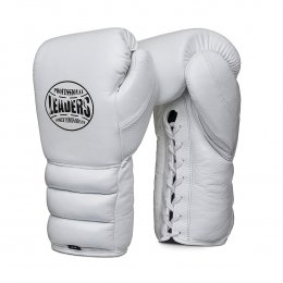 Перчатки боксерские LEADERS LEAD SERIES на шнуровке - White
