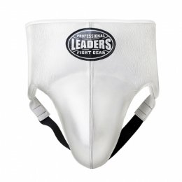Бандаж мужской LEADERS LSGP WH кожа, белый
