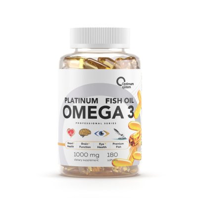 Омега 3 optimum System Omega-3 Platinum Fish Oil 180 капс.