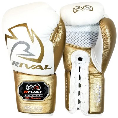 Перчатки Боксерские Rival RS100 White/Gold Перчатки Боксерские Rival RS100 White/Gold